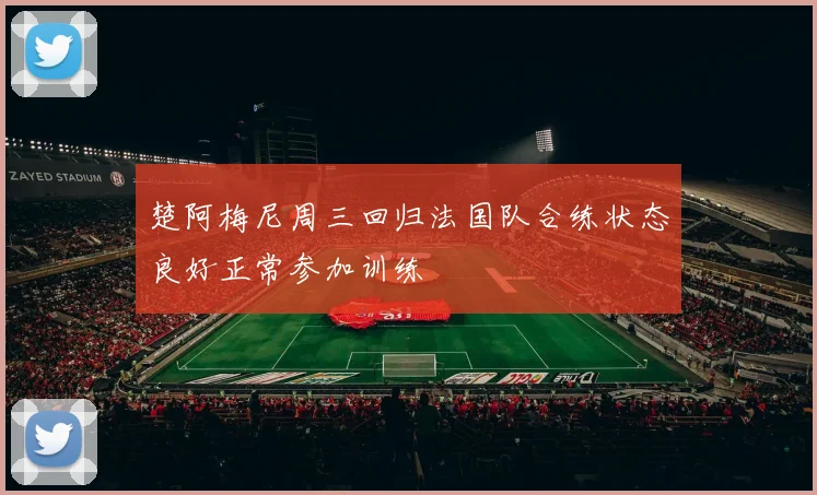 楚阿梅尼周三回归法国队合练状态良好正常参加训练